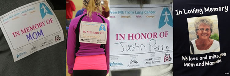 Memorial images at Save Your Breath 5K.